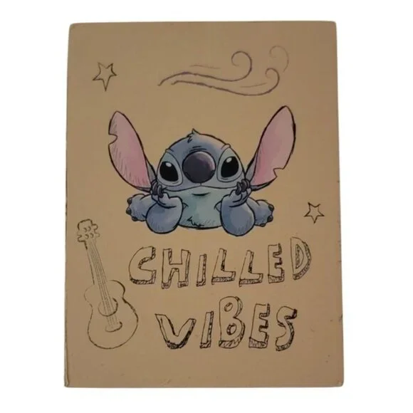 Disney Stitch Wooden Pencil Cup Organizer – “Chilled Vibes / Aloha” – MDF – NEW - Picture 2 of 6
